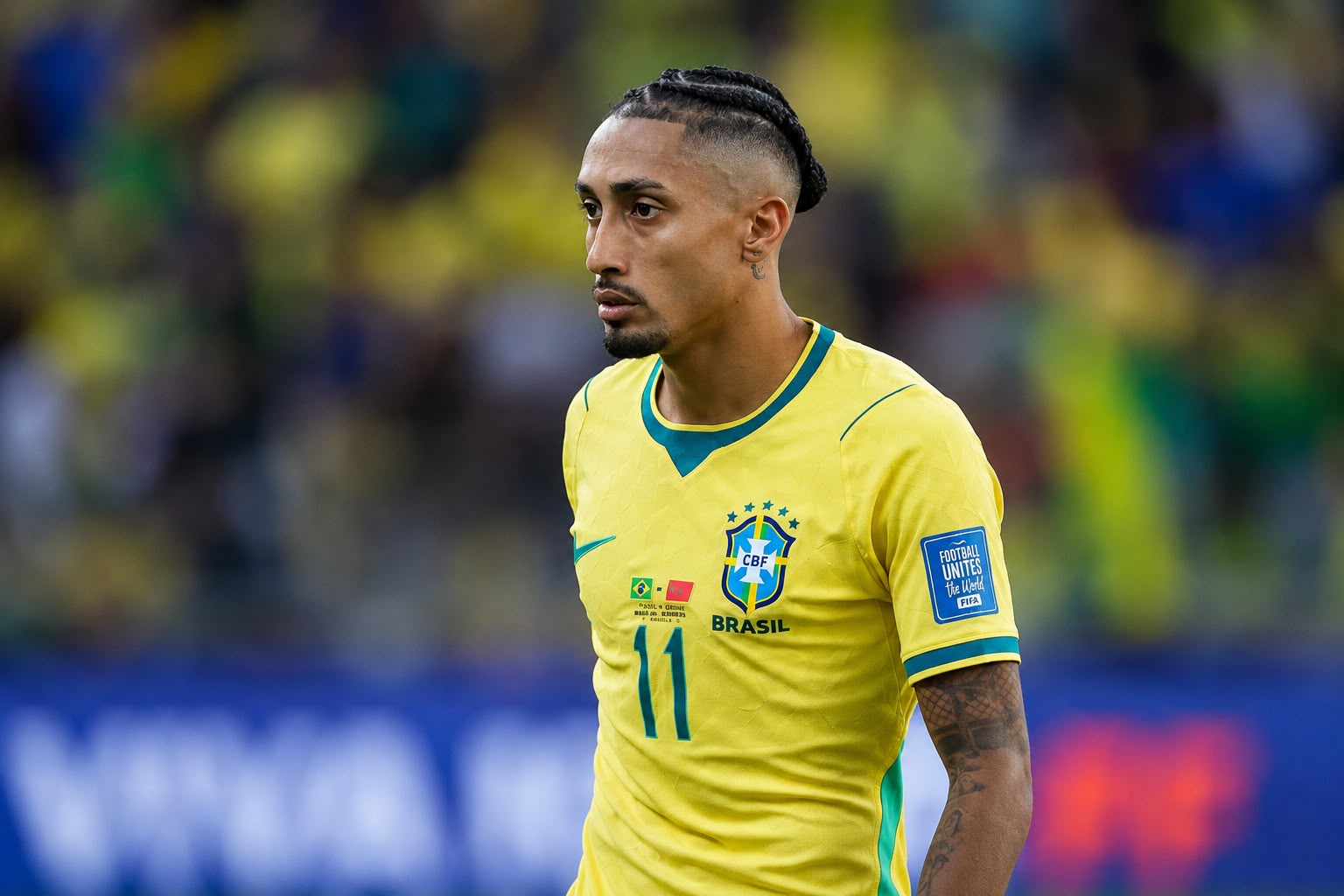 Raphinha se entrena al margen y Brasil sigue atento a su evolución