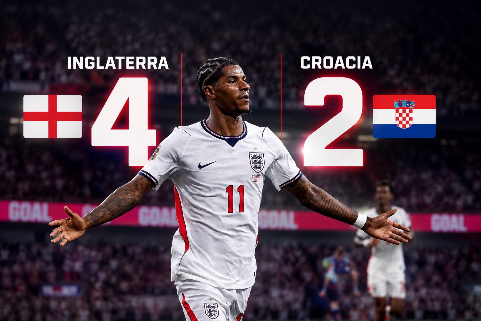Inglaterra suma de 3 puntos en su debut mundialista ante Croacia