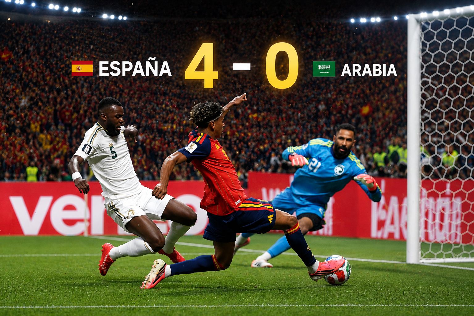 España firma una goleada de autoridad ante Arabia Saudí y acaricia los dieciseisavos de final