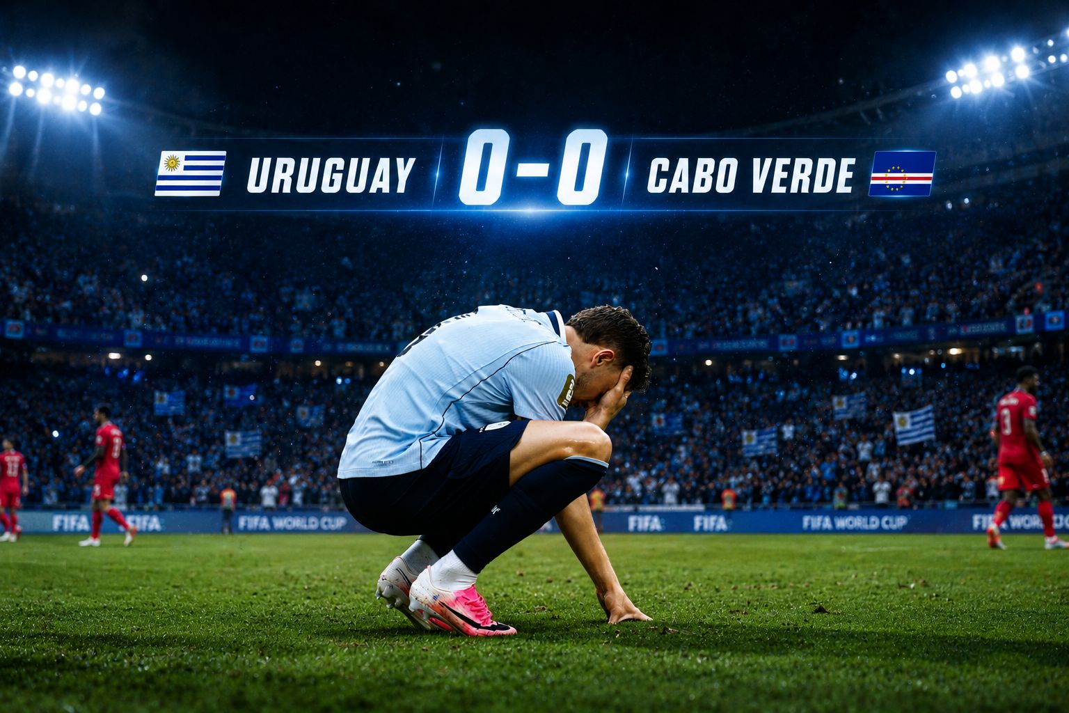 Uruguay deja escapar la victoria ante Cabo Verde y aplaza su clasificación para la última jornada