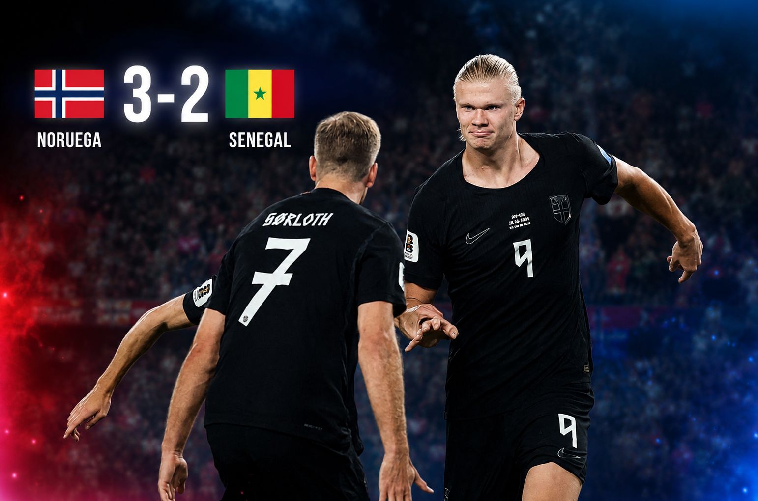 Doblete de haaland y triunfo de Noruega para seguir soñando en con la Copa del Mundo